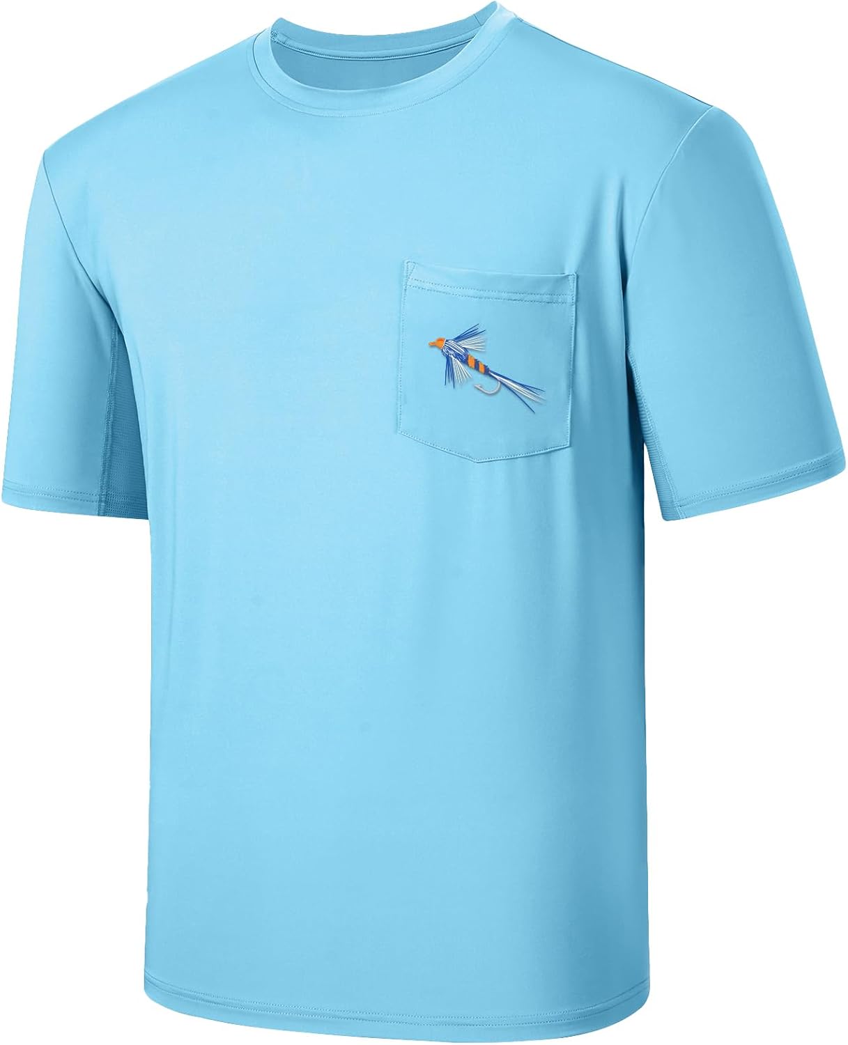 BASSDASH Men’s UPF 50+ Fishing Graphic T-Shirts Pocket Short Sleeve Shirt Quick Dry UV Sun Protection Casual Outdoor FS46M