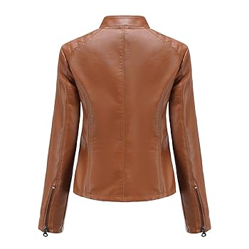G*a様 short length double-zip blouson 42 Amazon.com: BIAJIAZHUA Casual Womens Leather Jacket, Slim