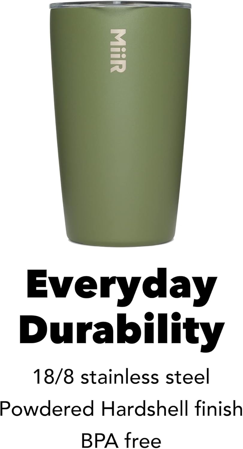 MiiR Tumbler, 12oz Insulated Stainless Steel with Press Fit Slide Lid, Splash Proof Design, Holds Hot & Cold Beverages, Stylish & Functional Cup Holder Compatible - Image 4