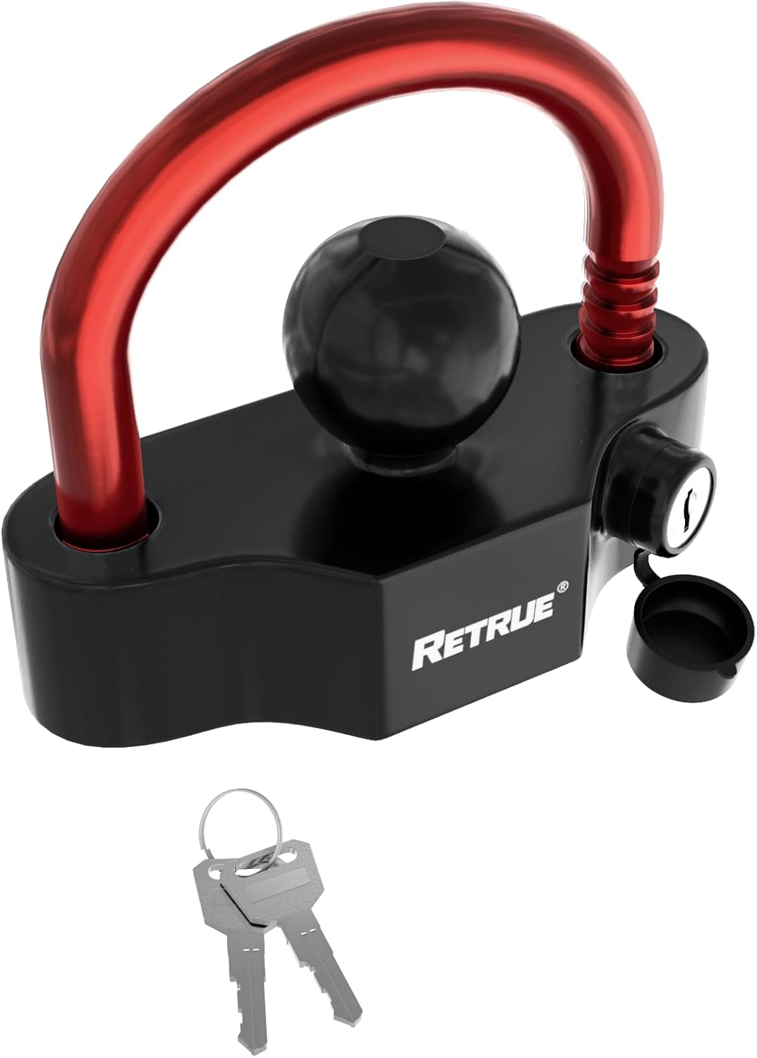 Universal Coupler Lock Trailer Locks Ball Hitch Trailer Hitch Lock Adjustable Security Heavy-Duty Steel Fits 1-7/8 Inch, 2 Inch, 2-5/16 Inch Couplers Black & Red Universal Coupler Lock Trailer Locks Ball Hitch Trailer Hitch Lock Adjustable Security Heavy-Duty Steel Fits 1-7/8 Inch, 2 Inch, 2-5/16 Inch Couplers Black & Red
