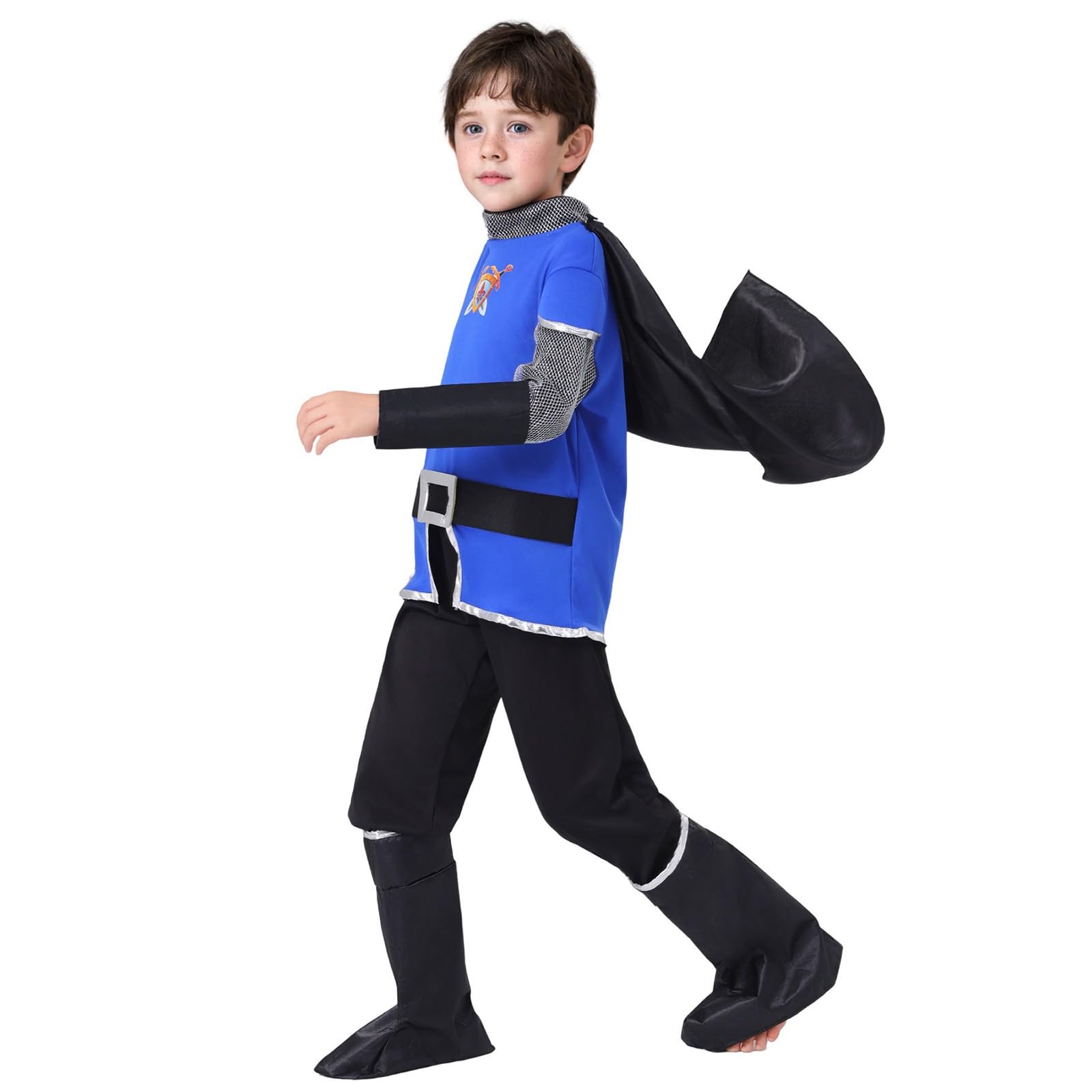 Faschingskostüme Kinder Elegantes Drachenritter Kostüm Für Kinder Mit Spitzenärmeln Und Fließendem Rock Für Aufführung Und Party Mittelalterliches Heldenoutfit Fasching Karneval Hall