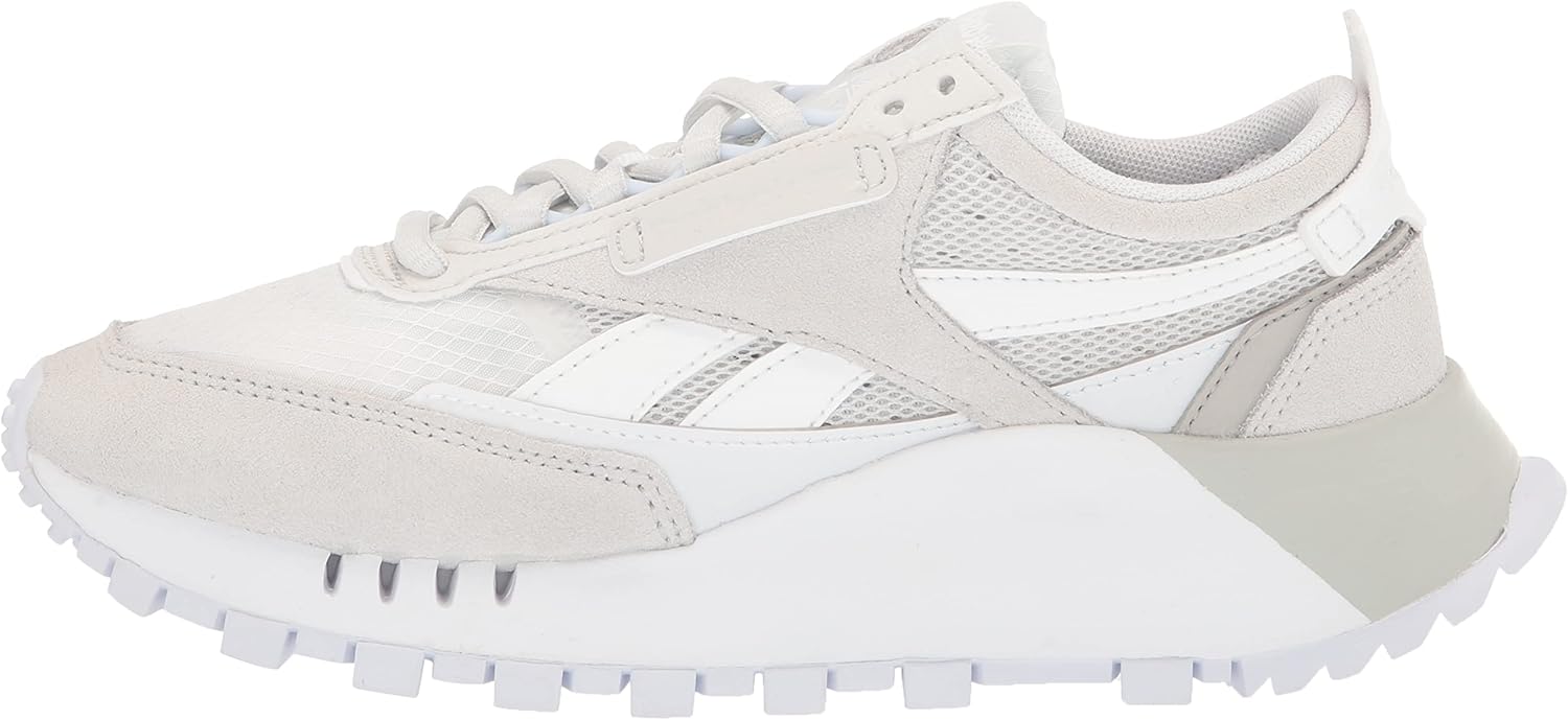 Reebok Women's Classic Legacy Sneaker 5 Women/3.5 Men White/True Grey/Skull Grey