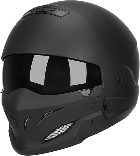 Casco de cara completa para motocicleta unisex-adulto para bicicleta de tierra, ATV, scooter, crucero, casco de motocross de 34 de cara