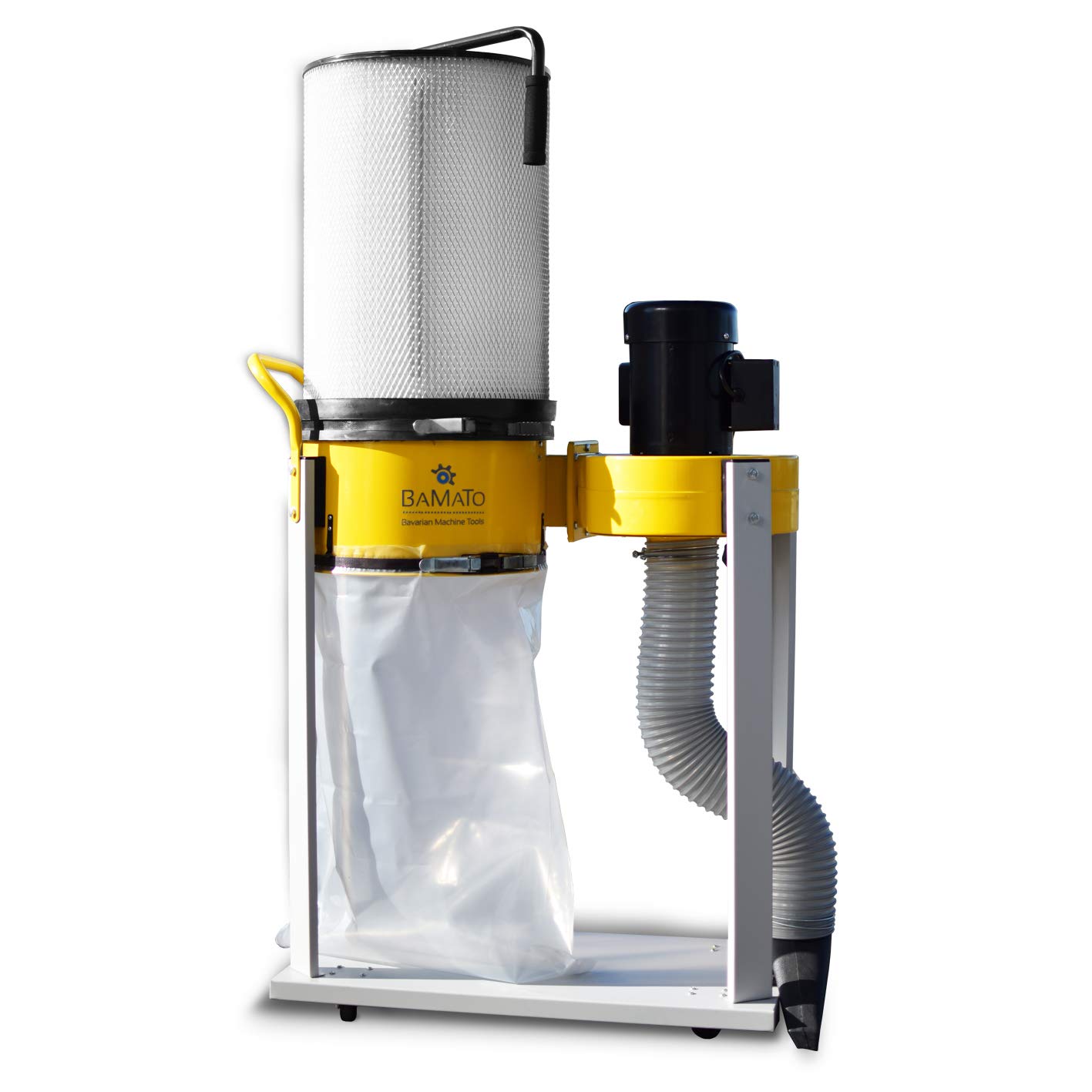 BAMATO Absauganlage AB-1500CF | inkl. Adapter Set und Feinstaubfilter | 230V Anschluss | 750 W Motorleistung | 1500 m³/h Absaugleistung | Absaugung Werkstatt Holz