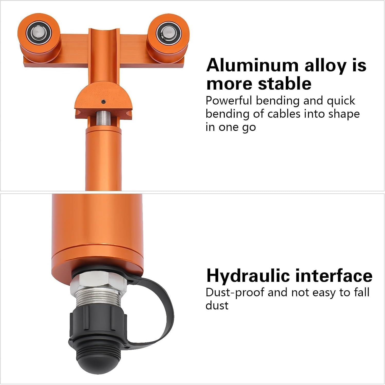 Doblador de cables hidráulico manual, herramienta portátil con trinquete ajustable de 0 a 180° para tubos.