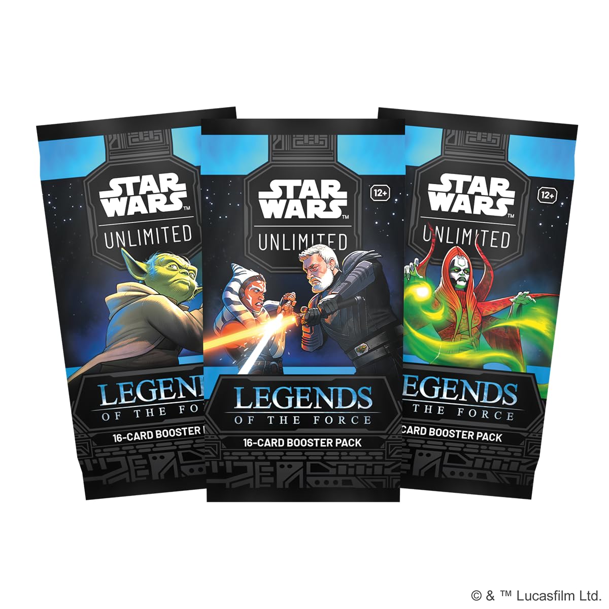 Fantasy Flight Games, Star Wars: Unlimited Trading Card Game Legends of the Force BOOSTER PACK, 16 Cards Featuring Jedi