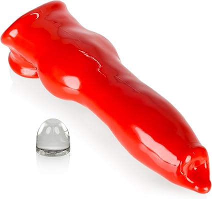 Oxballs Fido Cock Sheath - Manga de Pene, Rojo