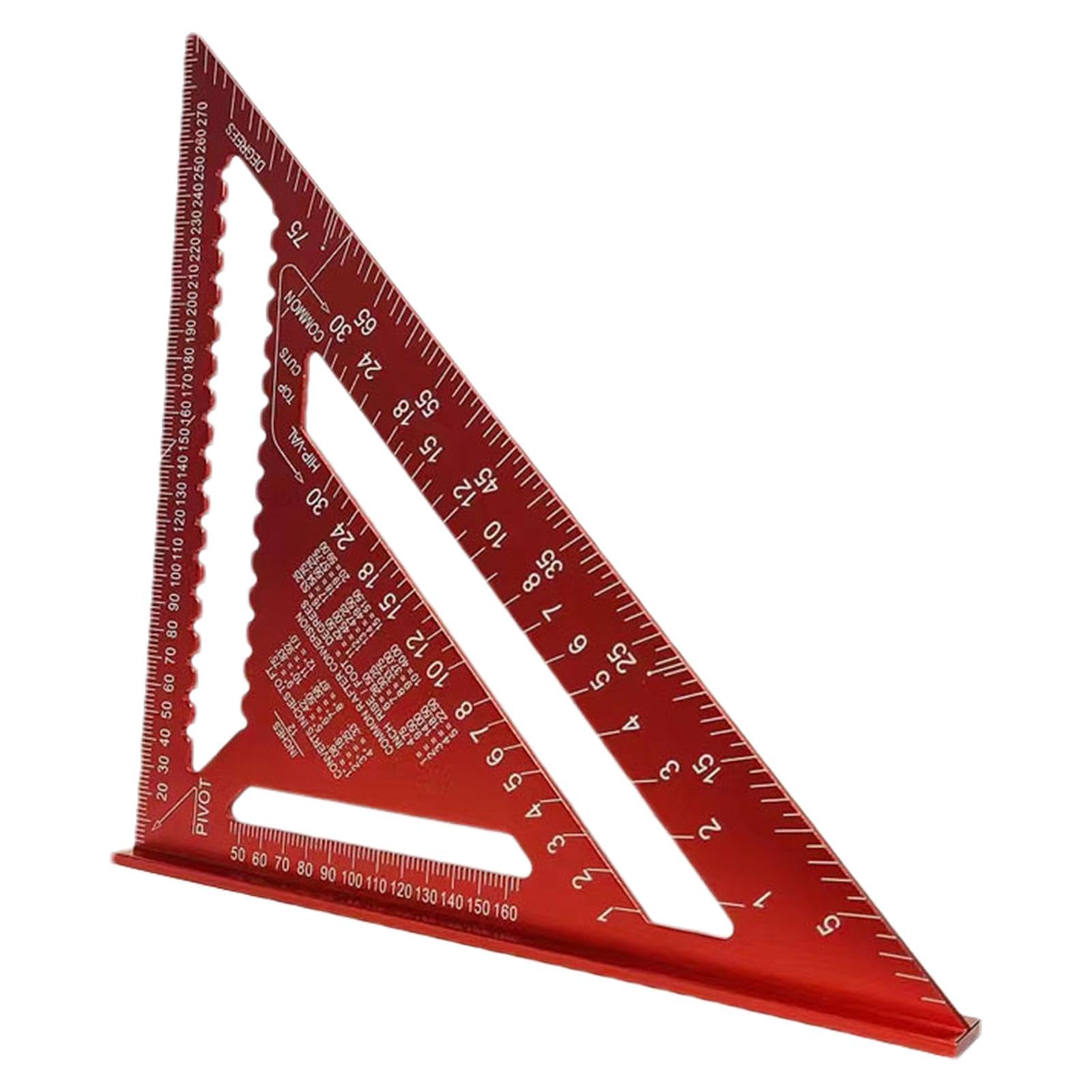 Rafter Square Metric 12 inch, High Precision Aluminum Alloy Triangle Ruler, Woodworking Speed Square Metric, Carpenters Roofing Square, Carpenters Square for Angle Measuring Marking