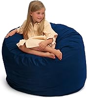 Vista 46 de ULTIMATE SACK 6000 Silla Puf de 6 Pies con Reposapiés, Funda de Gamuza Negra – Tumbona de Espuma de Gran Tamaño, Asiento de Suelo, Sofá Pequeño