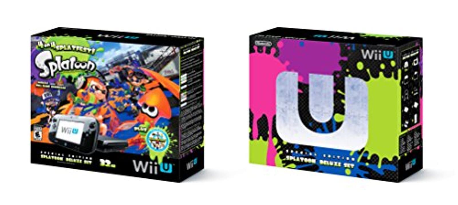 Wii U本体 + Splatoon Nintendo Wii U Splatoon set with amiibo Aori & Hotaru JAPAN