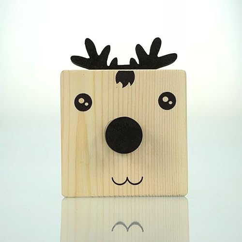 Miniatura 9 de Z.N.Z Organizador de madera con forma de animal para múltiples usos, organizador para lentes, soporte para teléfono celular, lápiz papelería (gatito)