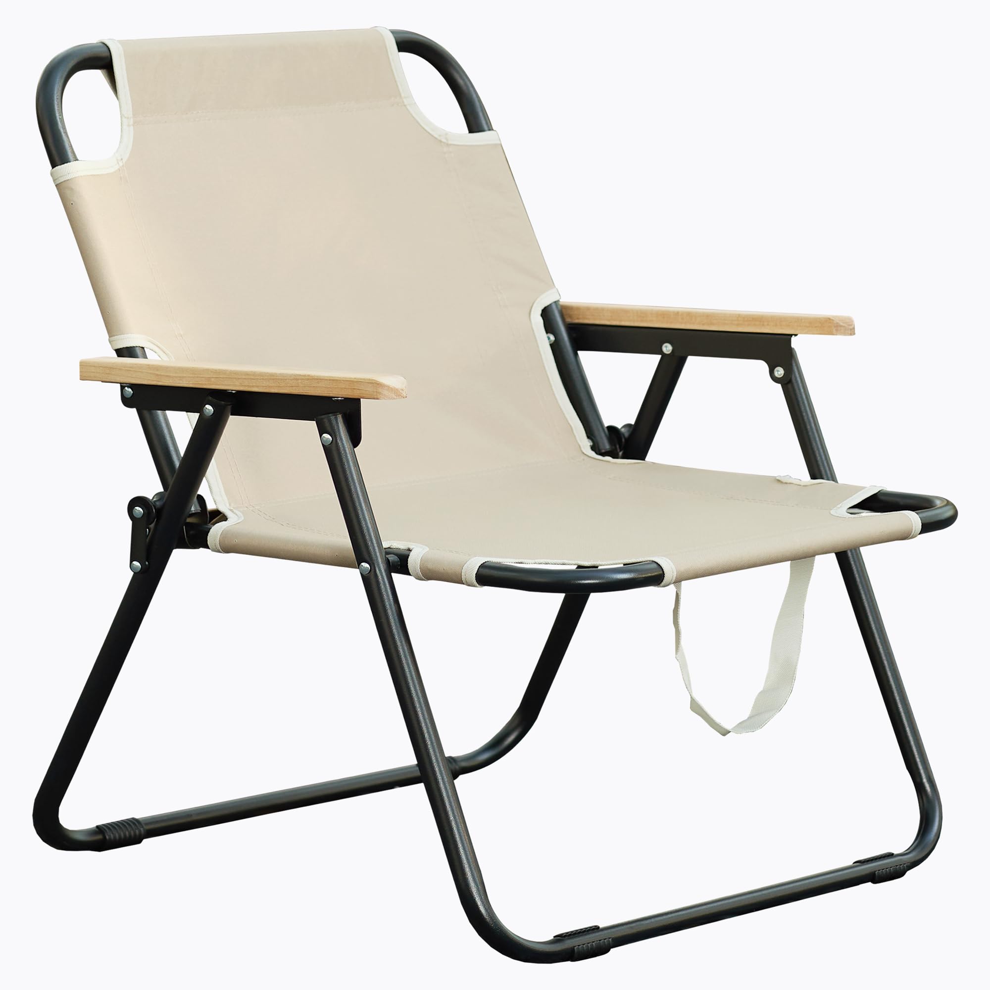 Silla Playa Plegable - Silla de Playa - Silla Plegable Camping Ligera, Incluye Asas de Transporte, Portátil Sillas Plegables para Acampada Jardín Terraza Pesca, Blanco