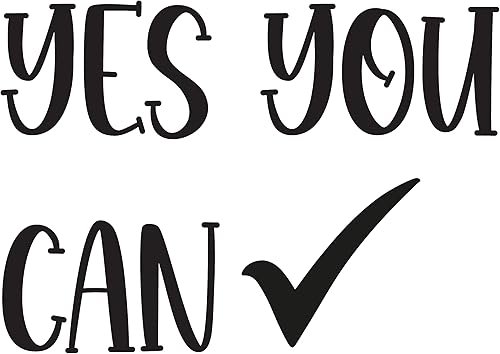 Miniatura 5 de Yes You Can Quote - Calcomanías de espejo para baño, lindas palabras optimistas en espejo para decoración de inspiración, calcomanías de citas de