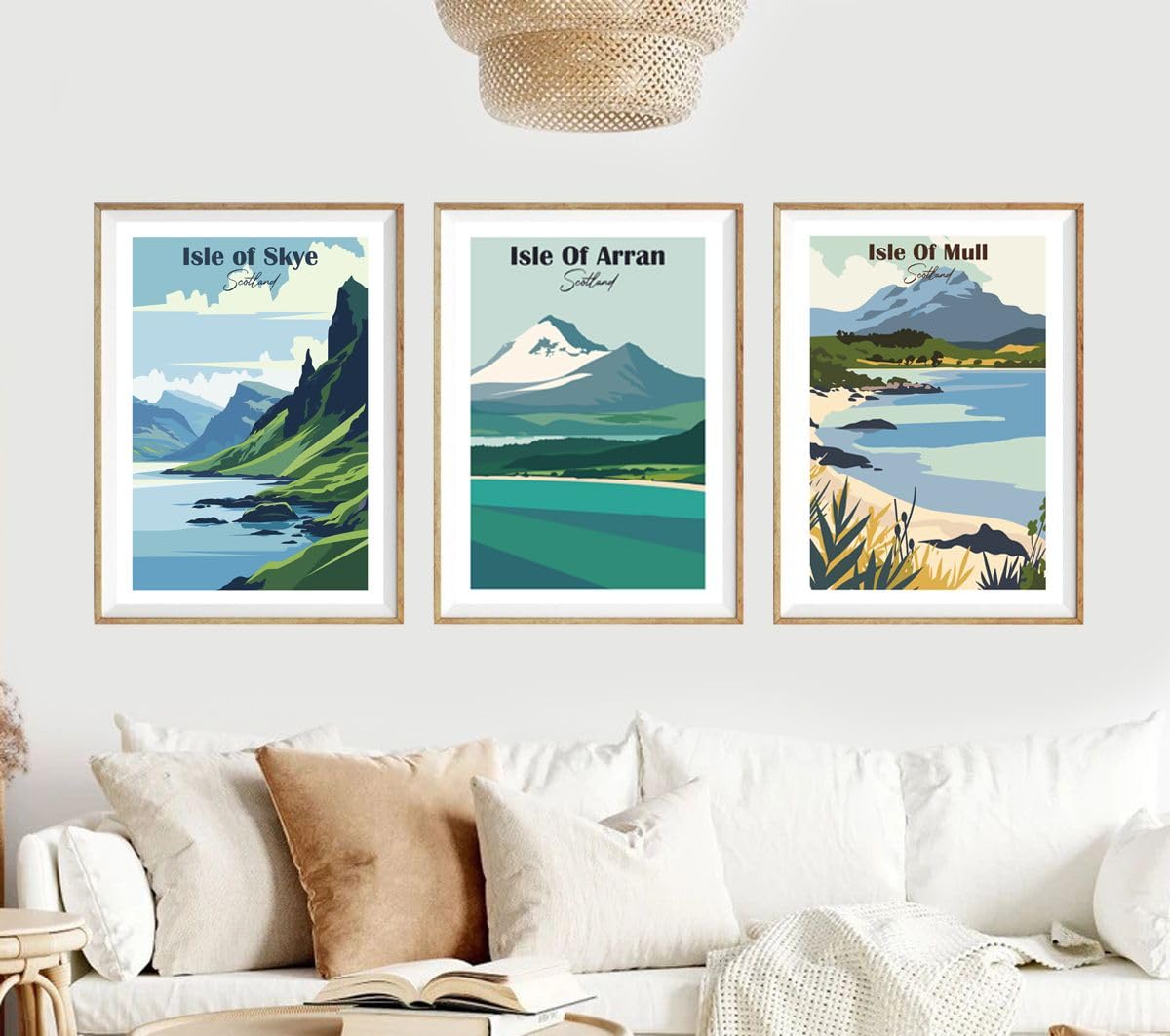 Hodge Creations Scottish Isles Set Of 3 A5 Unframed Prints Wall Art Decor Picture Poster New Gift Present Select Size Below A5 A4 A3