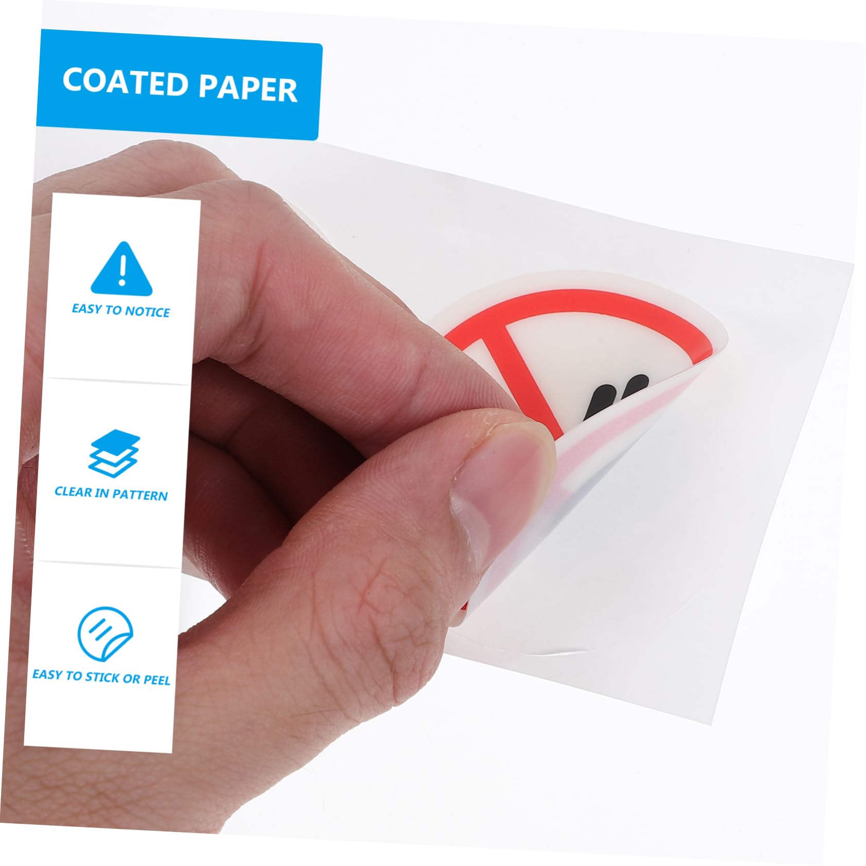 GARVALON Pegatinas Autoadhesivas Señal No Tocar PVC 2 Piezas Advertencia Seguridad