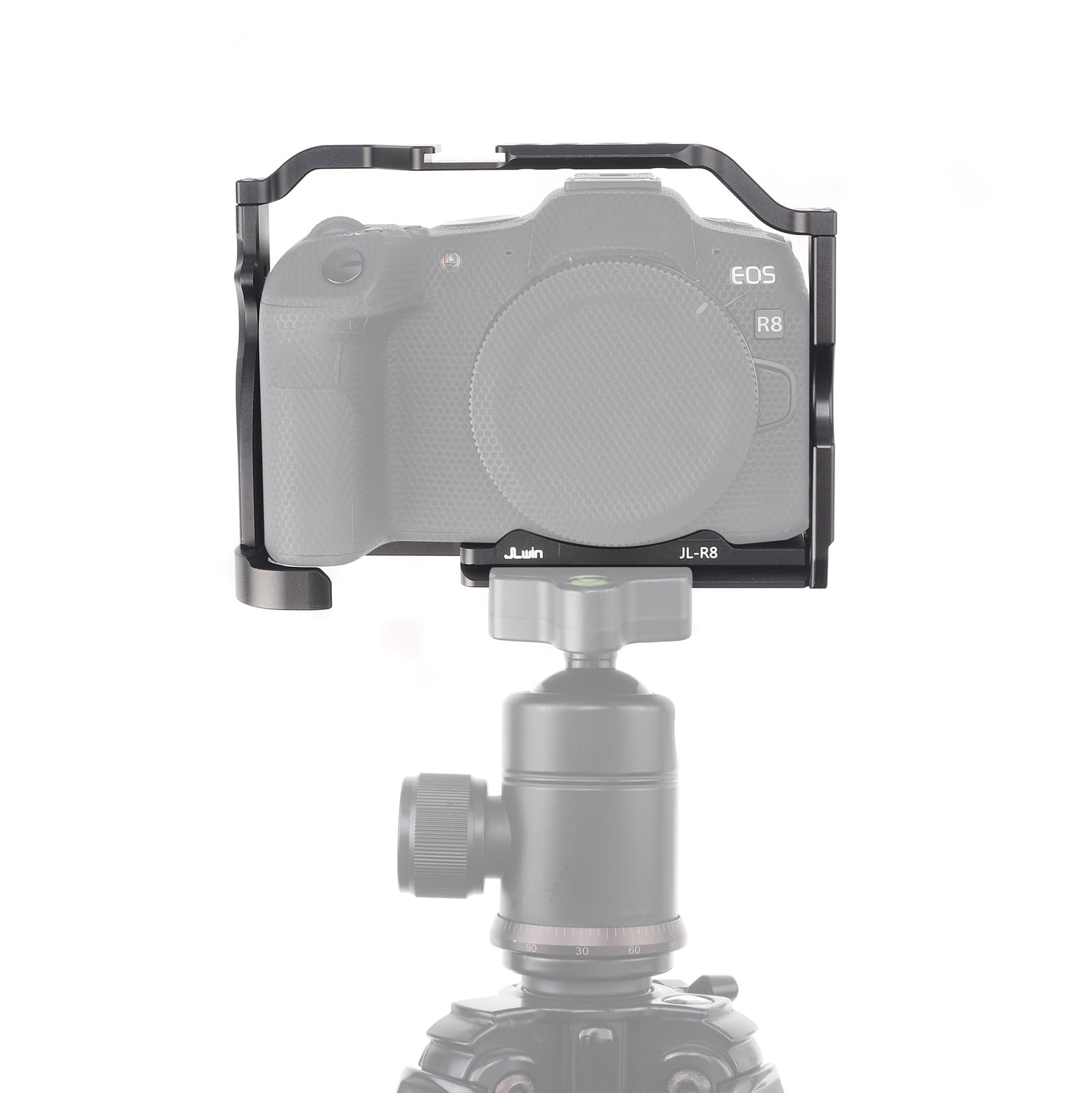 FOTGA Cage et poignée supérieure pour appareil photo Canon EOS R8 & EOS RP, alliage d'aluminium, caméra de vlogging vidéo, avec plaque de dégagement rapide pour chaussures froides pour Arca Swiss