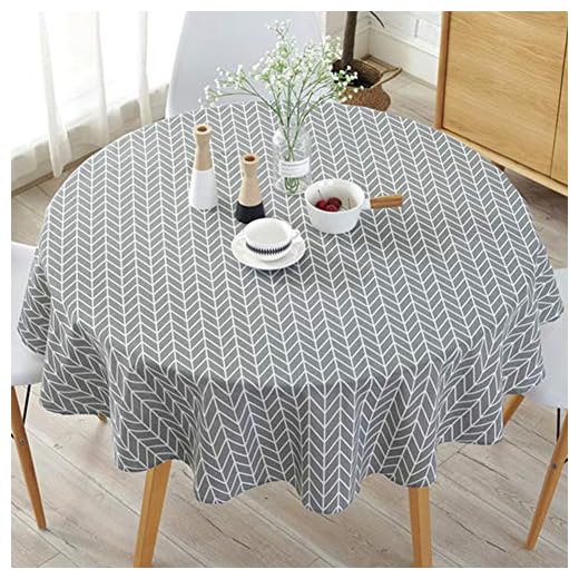150 cm rund solid polyester bordsduk tryckt blommig modern rund bordsduk bröllop restaurangfest (grå)