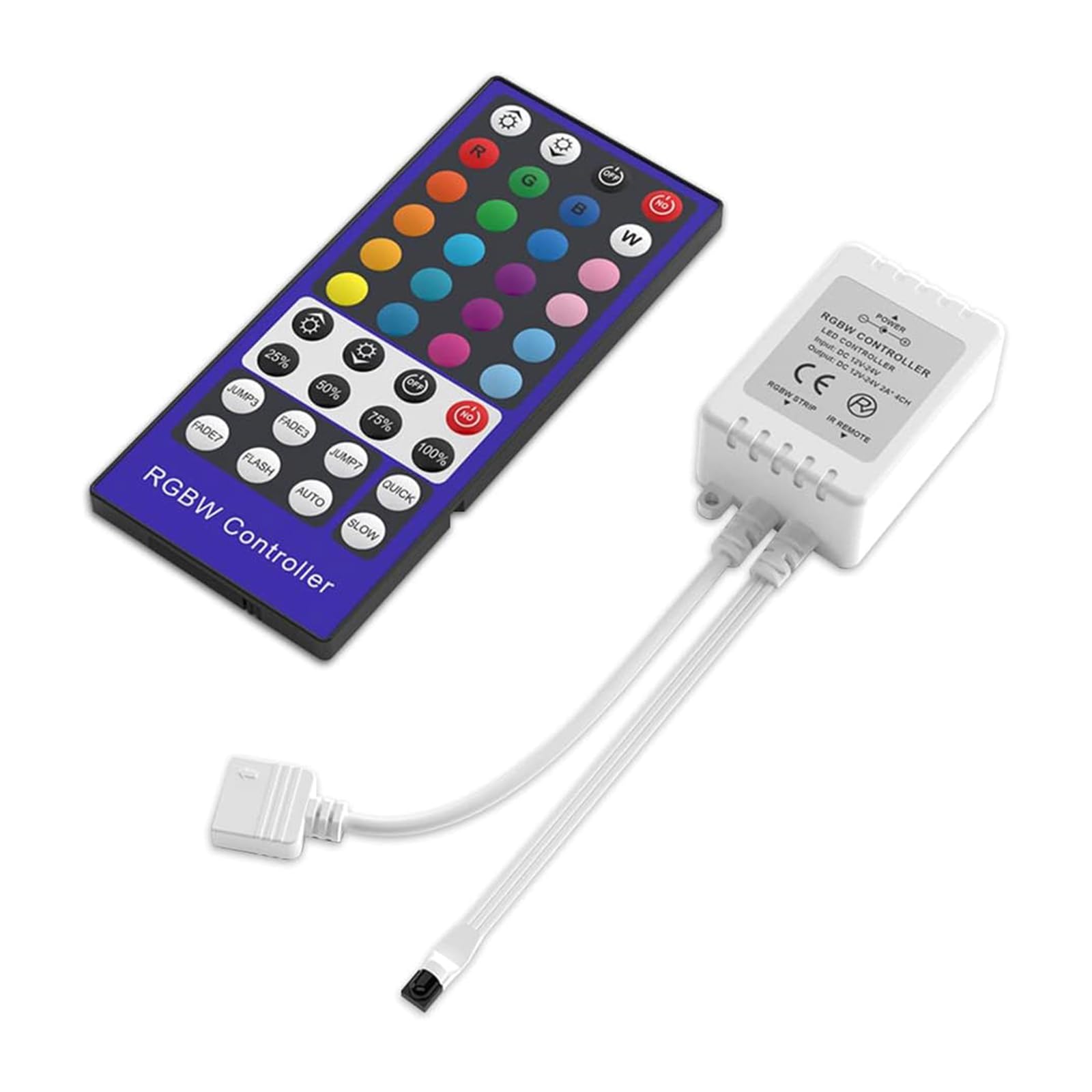 Limtula 40 RGB LED Strip Light Remote Controller, Dimmer Remote Control for 5050 3528 2835 RGB LED Strip RGBW Controller