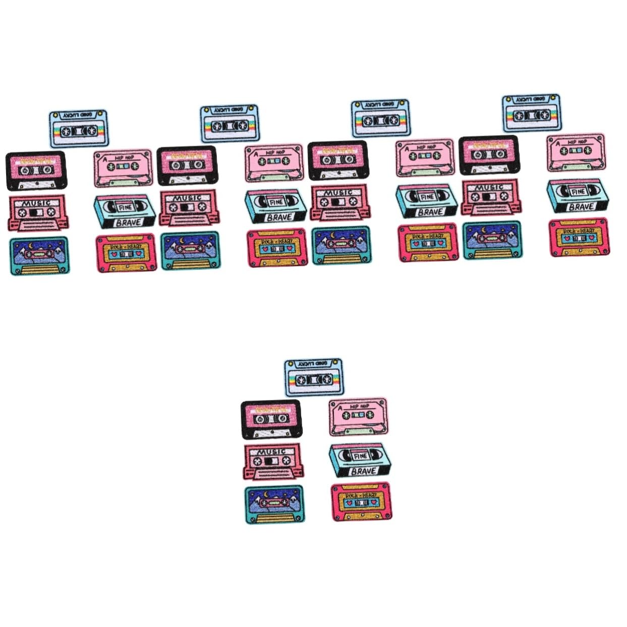 35pezzi Toppe Termoadesive Decorative Per Riparazione Abbigliamento Patches Per Jeans Shirt e Borse Adatte Per e Attività Creative