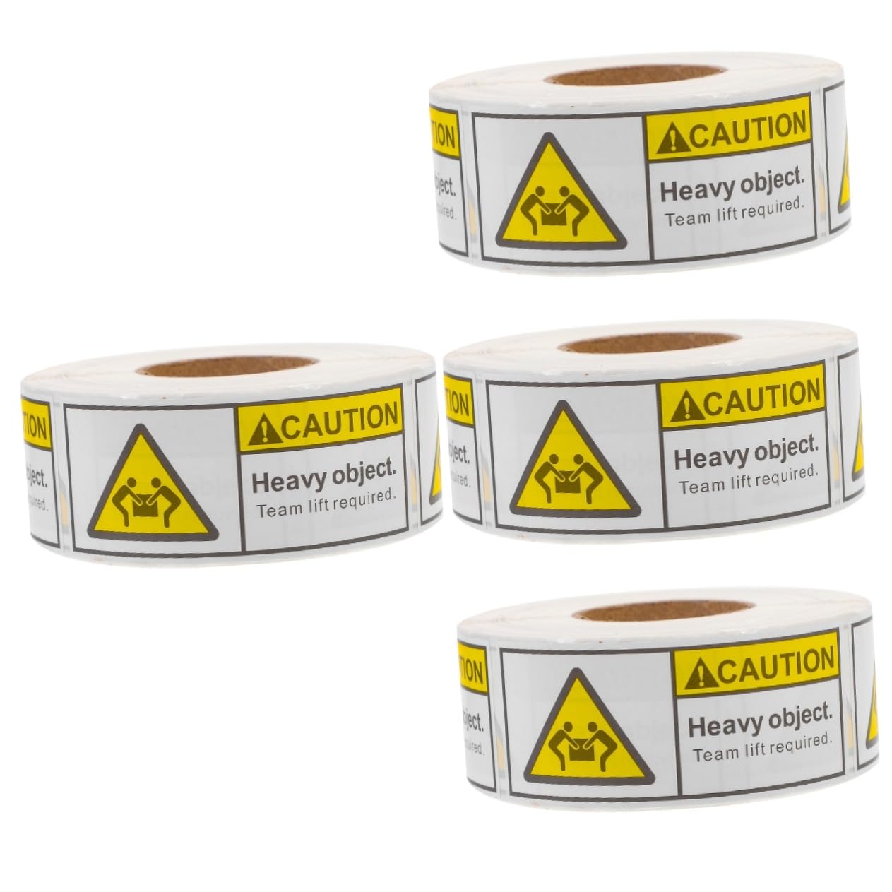 PRETYZOOM 4 Rouleaux Étiquettes Adhésives Avertissant des Objets Lourds Autocollants de Levage Équipe pour Expédition Étiquettes par Rouleau pour Logistique Gestion Entrepôt