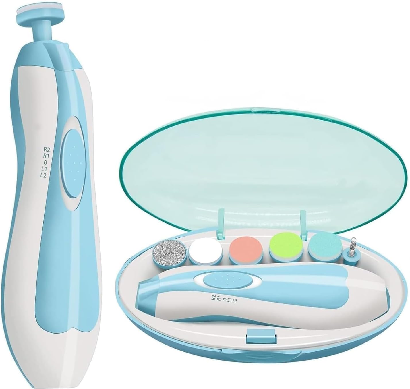 - Baby Nail Trimmer New Born with Lights | Electric Baby Nail Cutter 0-6 Months with Multiple Filer Heads Adjustment | New Born Products (Pack of 1, Multicolor)