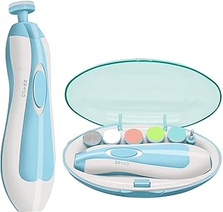 Ardith Baby Nail Trimmer, Ardith Baby Nail Clippers Safe for Newborn Toddler Adult Toes Fingernails Care Trim Kit 6 Grinding Heads,Baby Grooming kit for Baby Care kit for New Born (UD1)