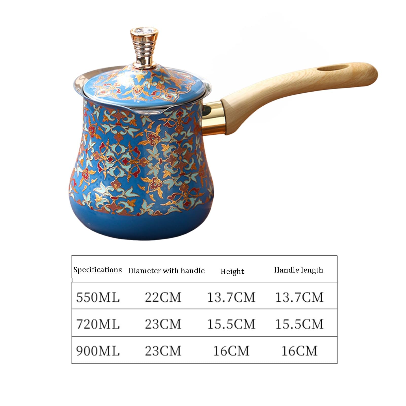 Dzbanek do mokki, dzbanek do kawy po turecku ze stali nierdzewnej, izolowany dzbanek z wylewką, uniwersalny czajnik do napojów do gorącej kawy,(550ml)