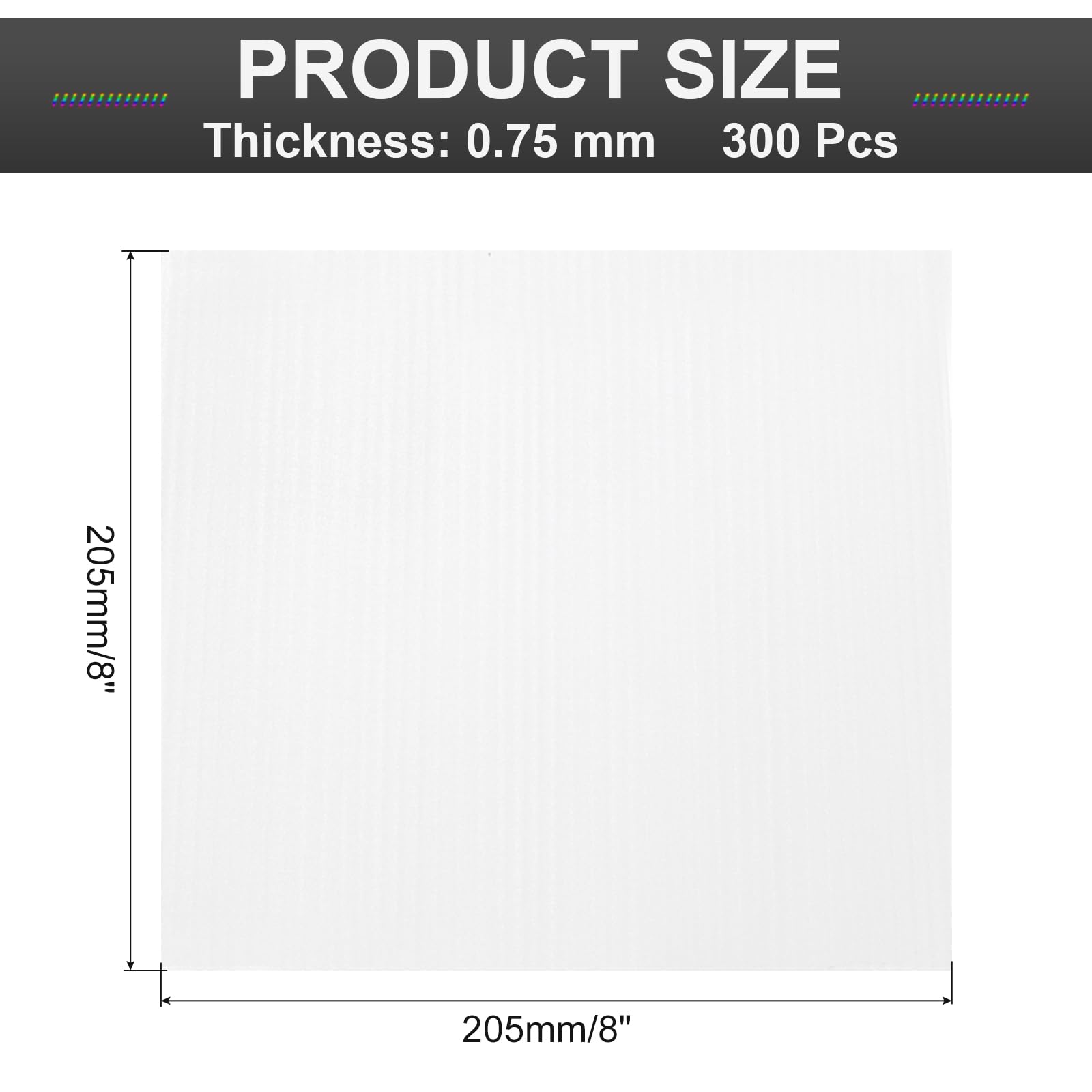 QUARKZMAN QUARKZMAN Bolsas De Embalaje De Espuma 8" X 8" Bolsas De Blancas 300 Piezas|Burbujas Para Envolver Suministros De Embalaje Con Espuma Fundas De Embalaje Para Platos Muebles