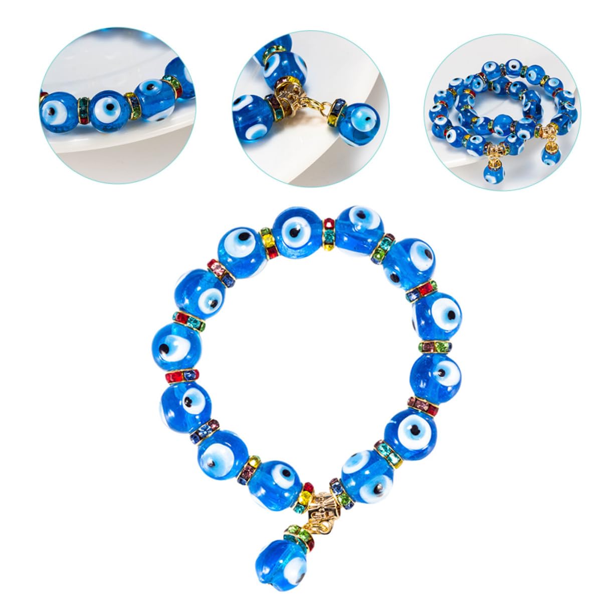 GALPADA 4piezas De Para Mujer Joyería De Pulsera Turca Cristales De Accesorio De Moda Para Especiales y Celebraciones