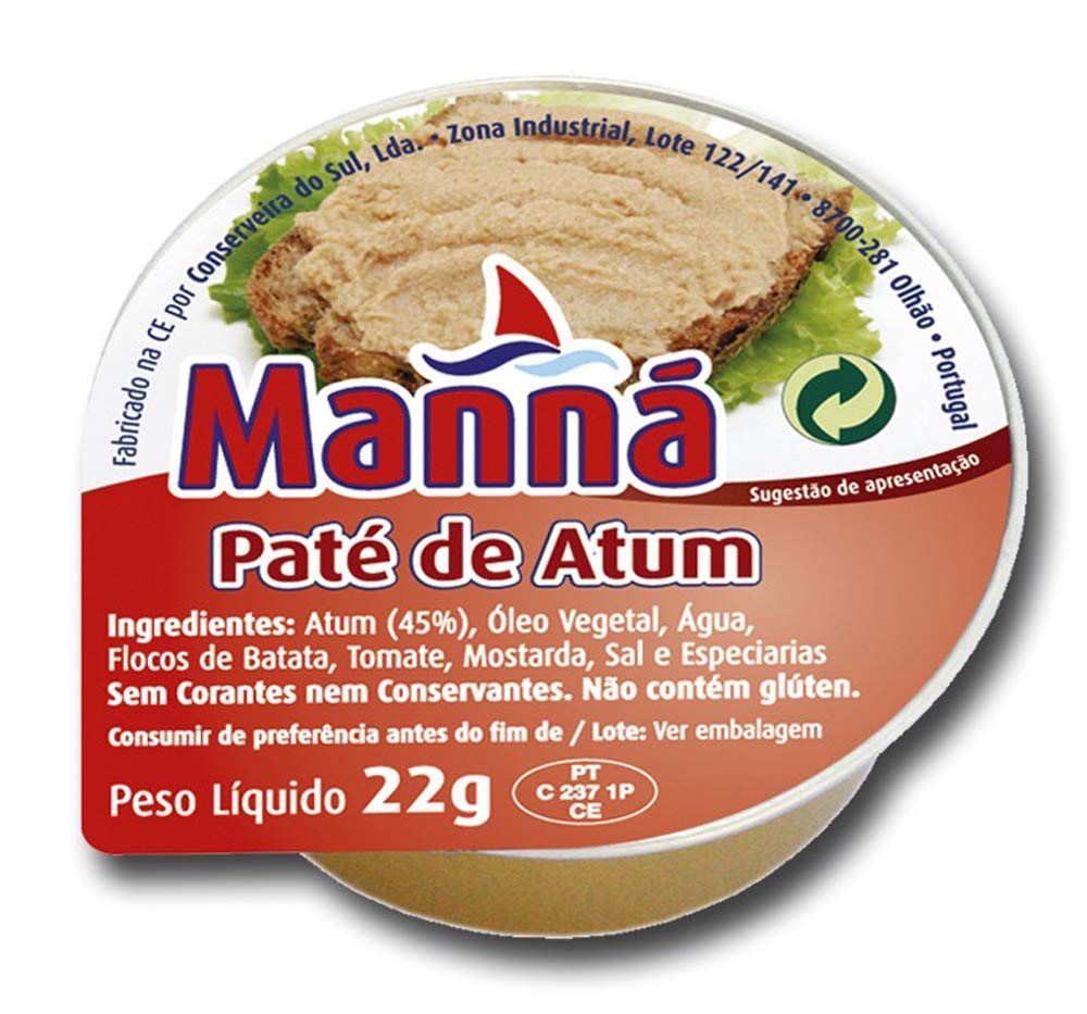 Manna - Paté de Atún Picante (24 x 22gr) - Pack 24 ud x 22gr