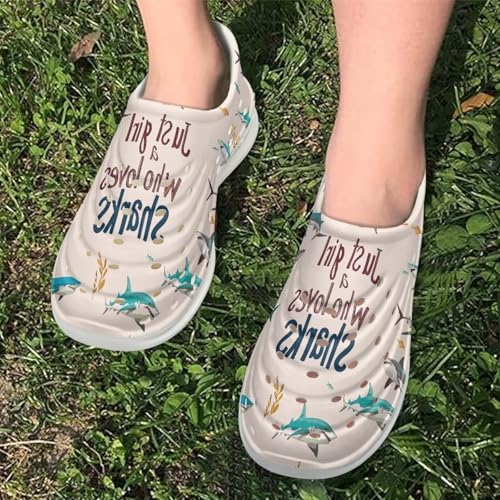 Kids Water Shoes Summer Boys Cute Sandals Quick Dry Slip on Breathable Beach Sneakers EVA Garden Clogs for Boys Shark Shoes 5