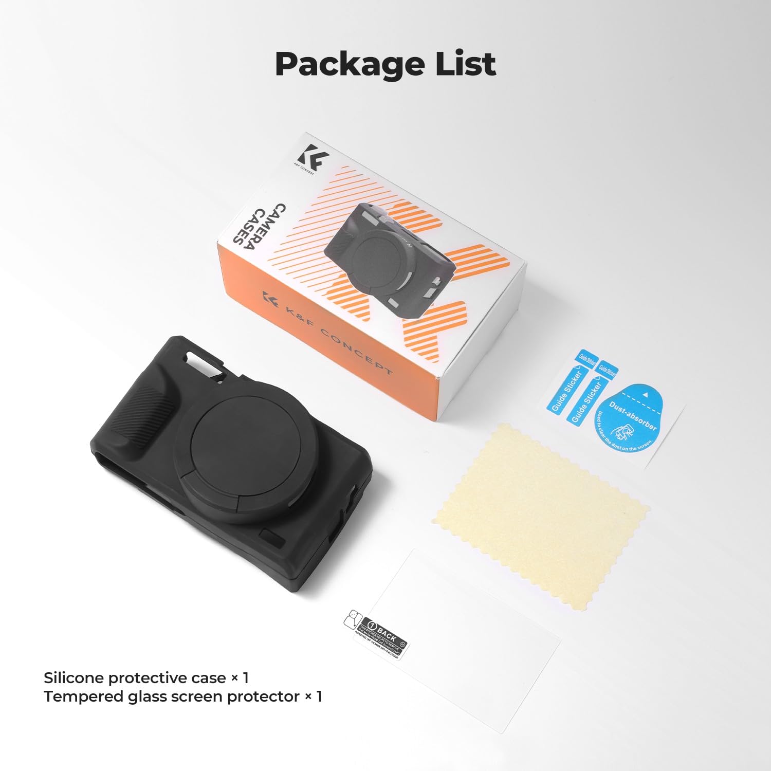 Etui ochronne K&F CONCEPT do aparatu Canon G7X Mark III, czarne, miękkie silikonowe etui do aparatu cyfrowego G7X Mark III z odłączaną osłoną obiektywu, odporne na zarysowania, dopasowane, czarne