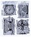 Stampers Anonymous Tim Holtz Cling Rubber Stamp Set, 7 by 8.5-Inch, Vintage Things Blueprint