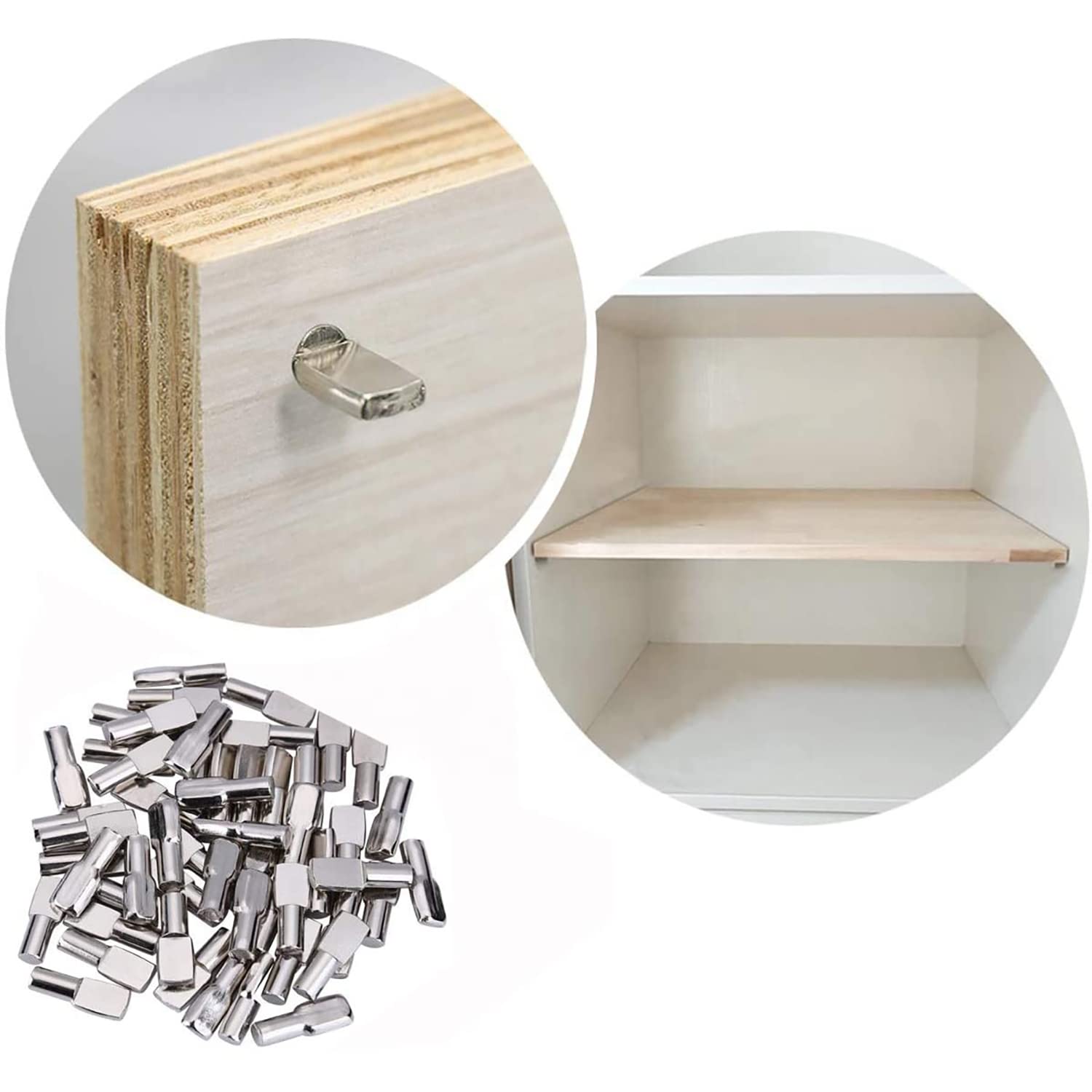 20 Tacchette Per Mensole In Metallo - 5x19mm, Anticorrosione, Facili Da Installare - Foto 4