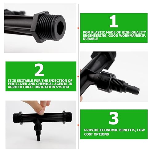 Miniatura 3 de Tubo de inyector de fertilizante, Inyector de fertilizante Venturi de riego 3/4 pulgadas Agricultura Jardín Fertilizante Mezclador Inyector