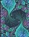 Produktbild Math Notebook Cornell Notes & 4x4 Graph Paper 8.5"x11" 150 Pages: Ocean Blue Tropical Fractal Art Cover Design