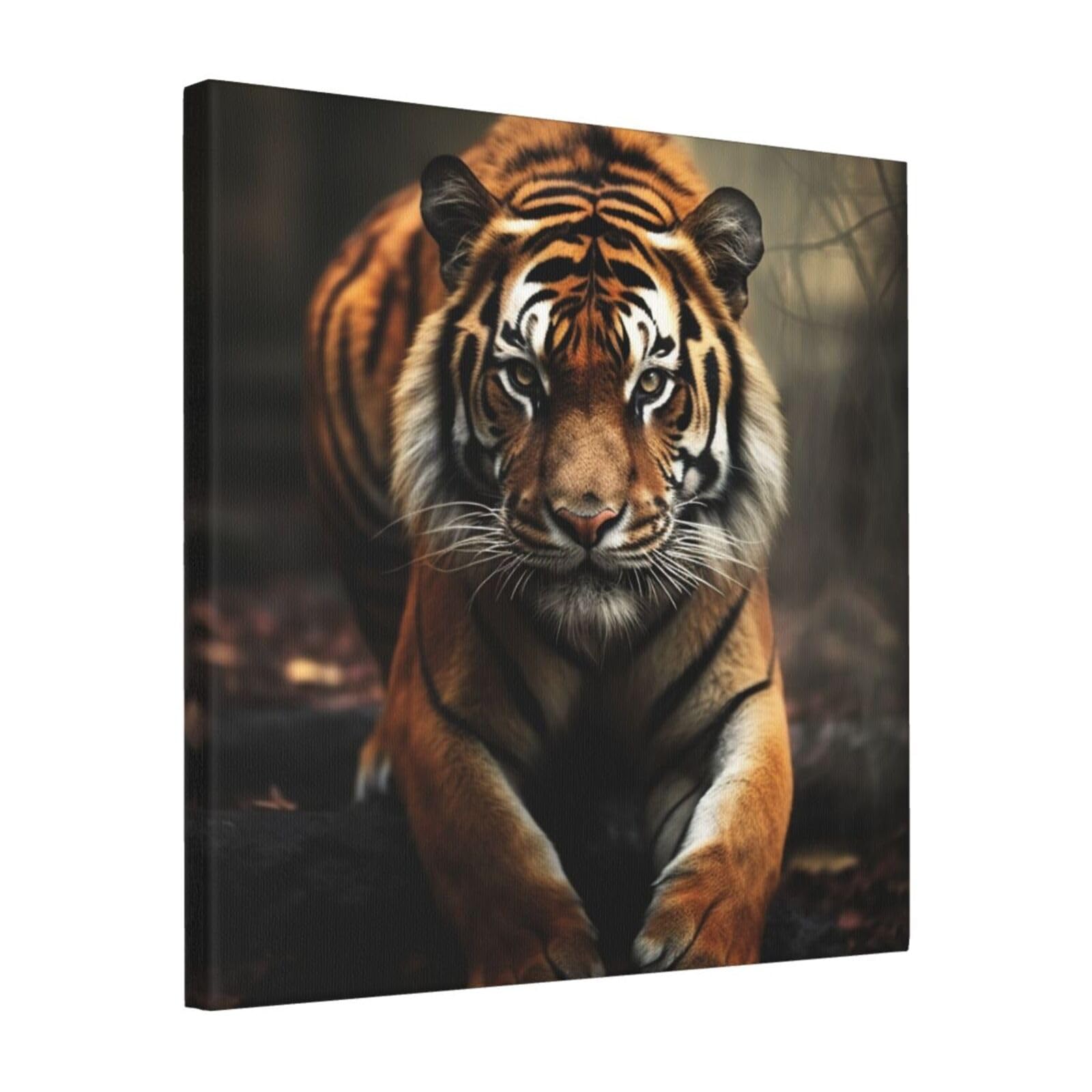 KLOPH Wild Animals Tiger Canvas Wall Art for Living Room 16"x16" Modern Artwork Painting for Bathroom Hanging Canvas Prints Aesthetic Wallart for Bedroom Kitchen Office Wall Decor