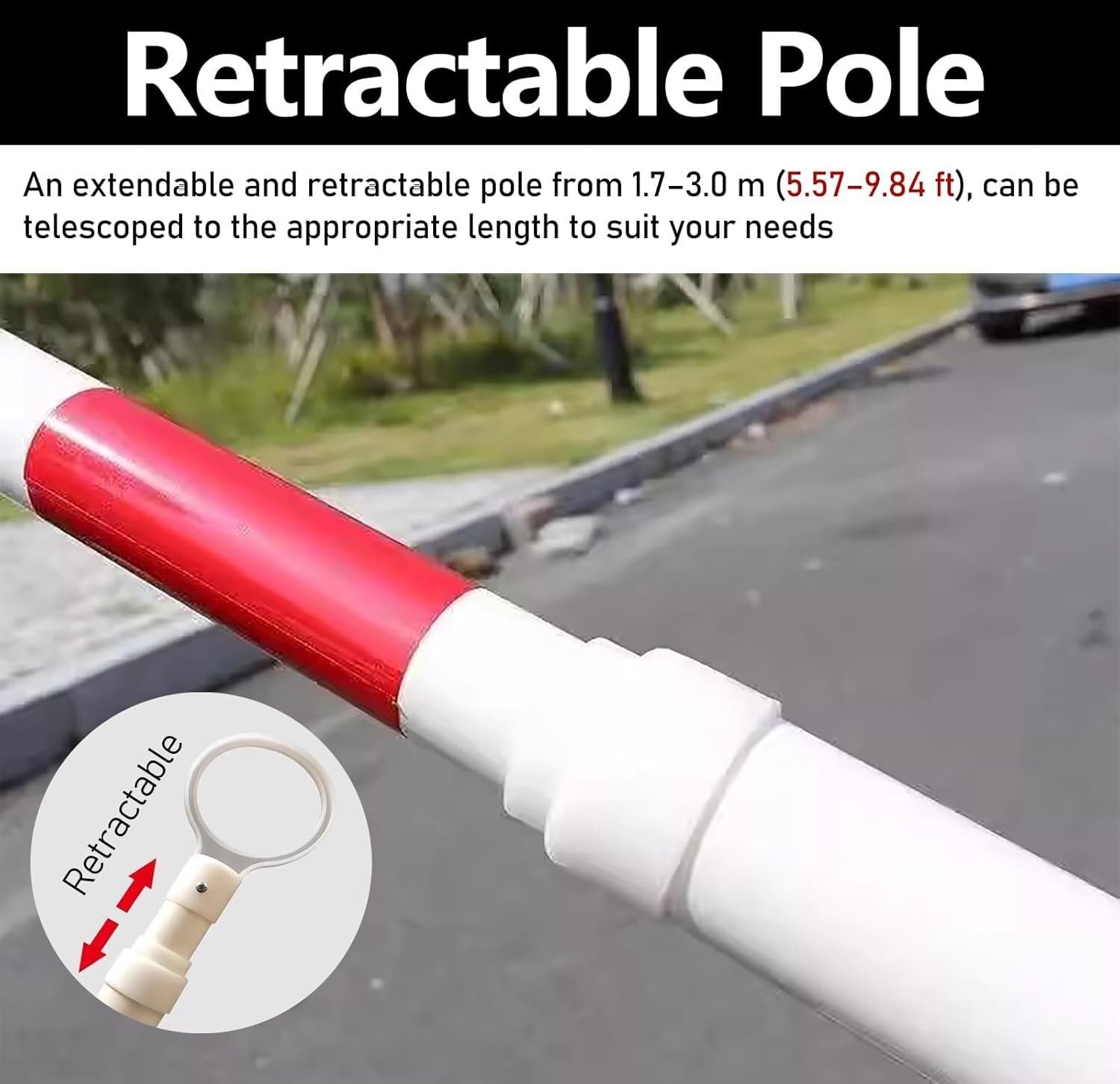 Lot de 5 cônes sécurité rétractables for la Circulation, Poteau Connexion, Barricade réfléchissant rétractable