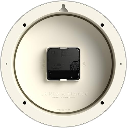 Miniatura 7 de JONES CLOCKS Reloj de pared Fuze  Reloj redondo pequeño  Beige  Diseño moderno juguetón con presencia escultórica suave  Ideal para cocinas, salas
