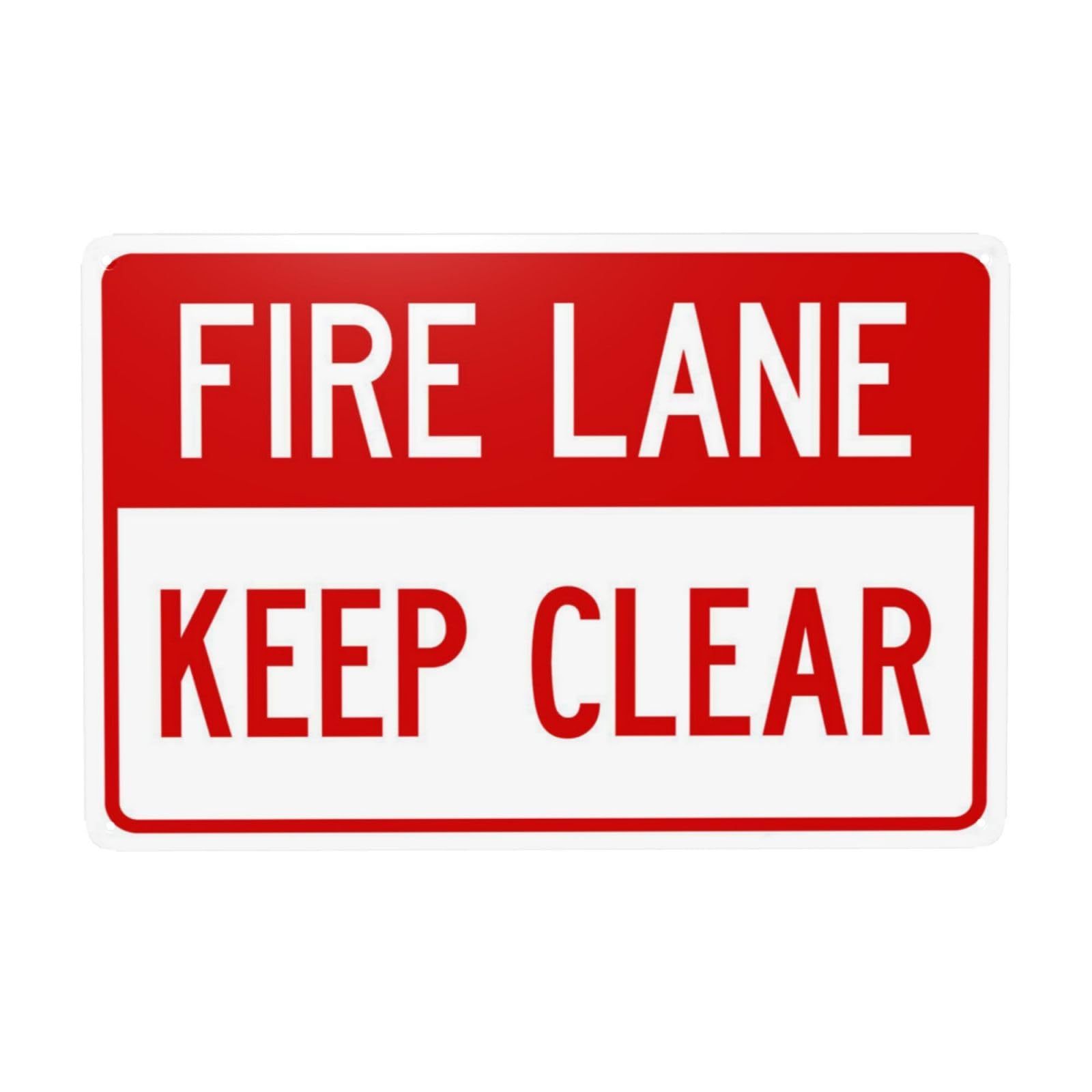 SMAZDFXX Fire Lane Keep Clear Sign Metal Signs, Cautions Security Tin Sign, Safety Warning Signs, Street Business Wall Decor 5.5"x8"