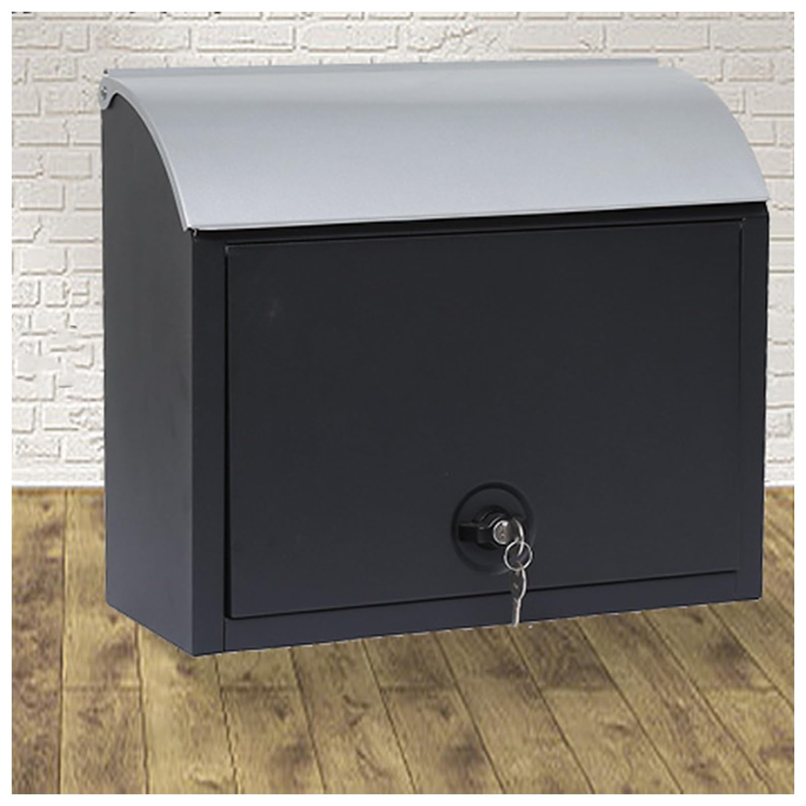 NQNFWCRJ Household Wall-Mounted Mailbox Semi-Circular House Flip-top Newspaper Boxes Outdoor with Lock Antitheft Rainproof Parcel Boxes