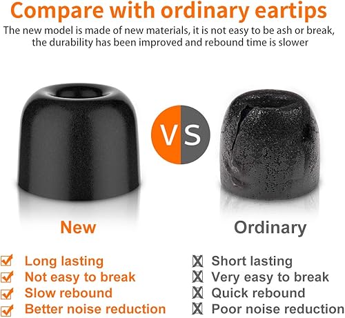 Miniatura 3 de 12 almohadillas de repuesto para auriculares Powerbeats 2 Powerbeats Pro Link Dream Premium de espuma viscoelástica actualizadas, a prueba de polvo,