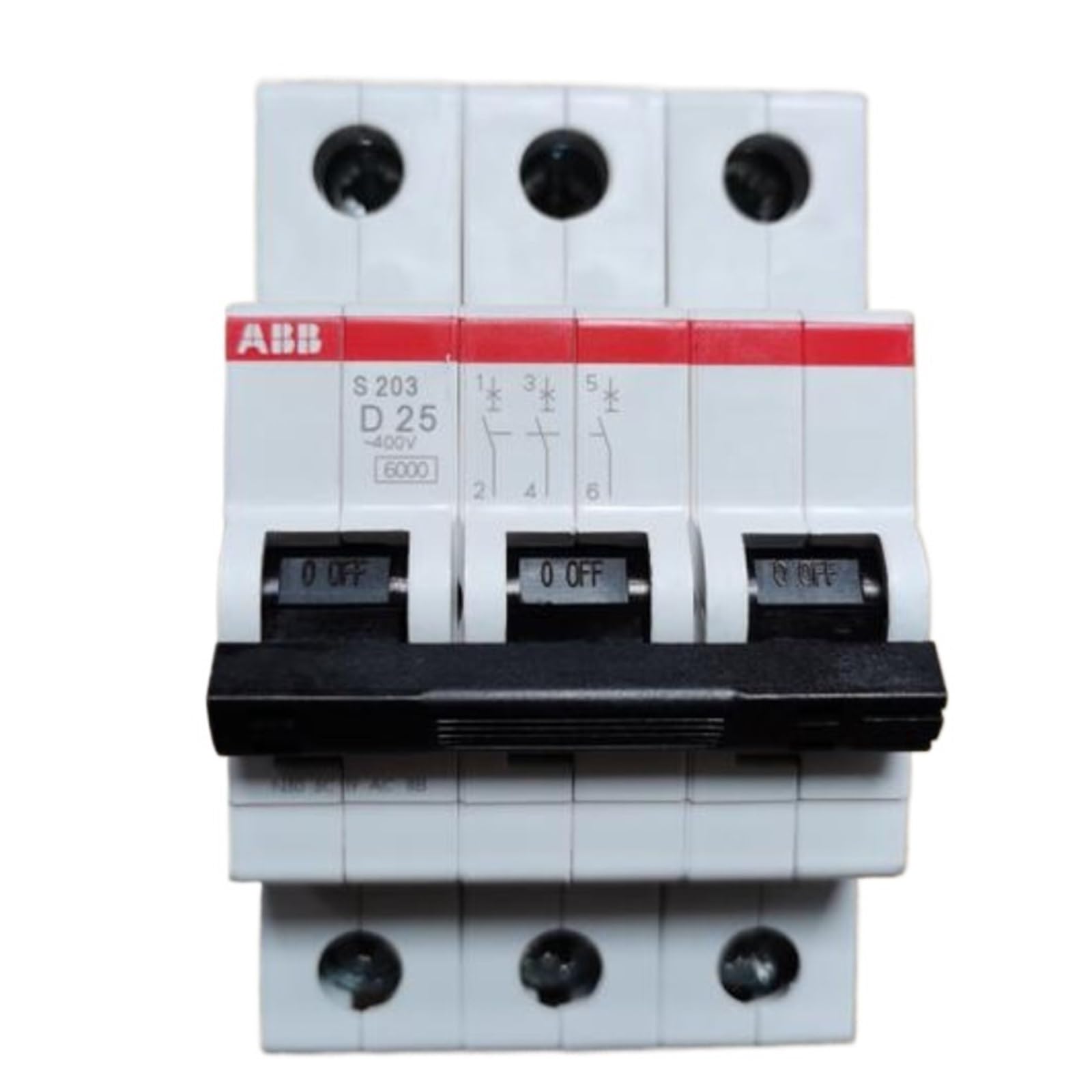 Disjoncteur miniature S203-D25 évite coupures intempestives 25A 3P