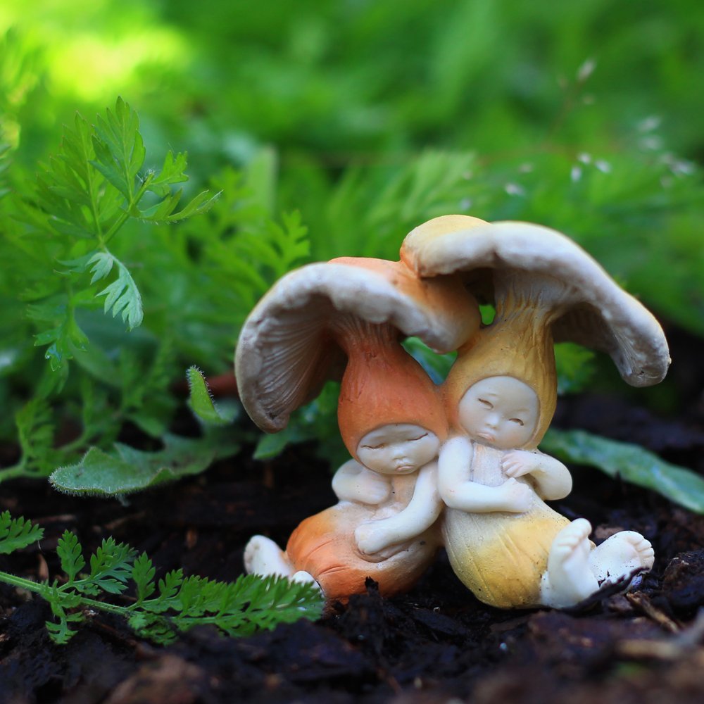 Top Collection Minyatür Peri Bahçesi ve Teraryum Uyuyan Shroom Bebekler