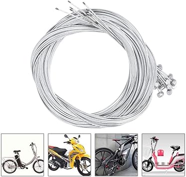 Brake Cable, 20pcs Metal 2.5m Length 1.6mm Thick Electric Rear Brake Cable Brake Line Cycling Accessory Electric Modification Accessories