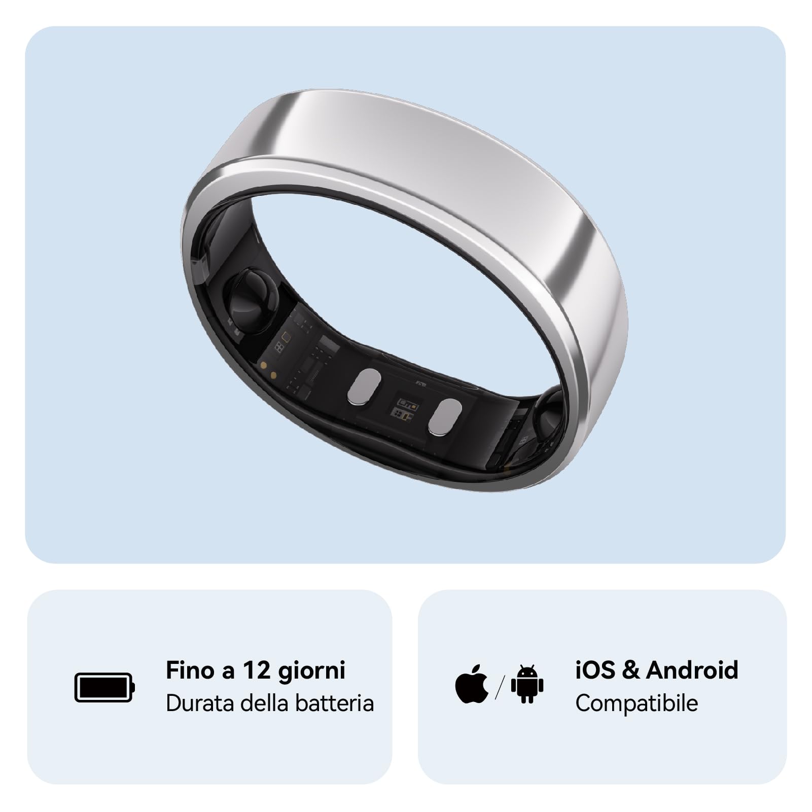 RingConn Smart Ring Gen 2 - Monitoraggio Sonno, Stress, Battito Cardiaco E Apnea Notturna (OSA) - Fino A 12 Giorni Batteria - Senza Abbonamento - Foto 12