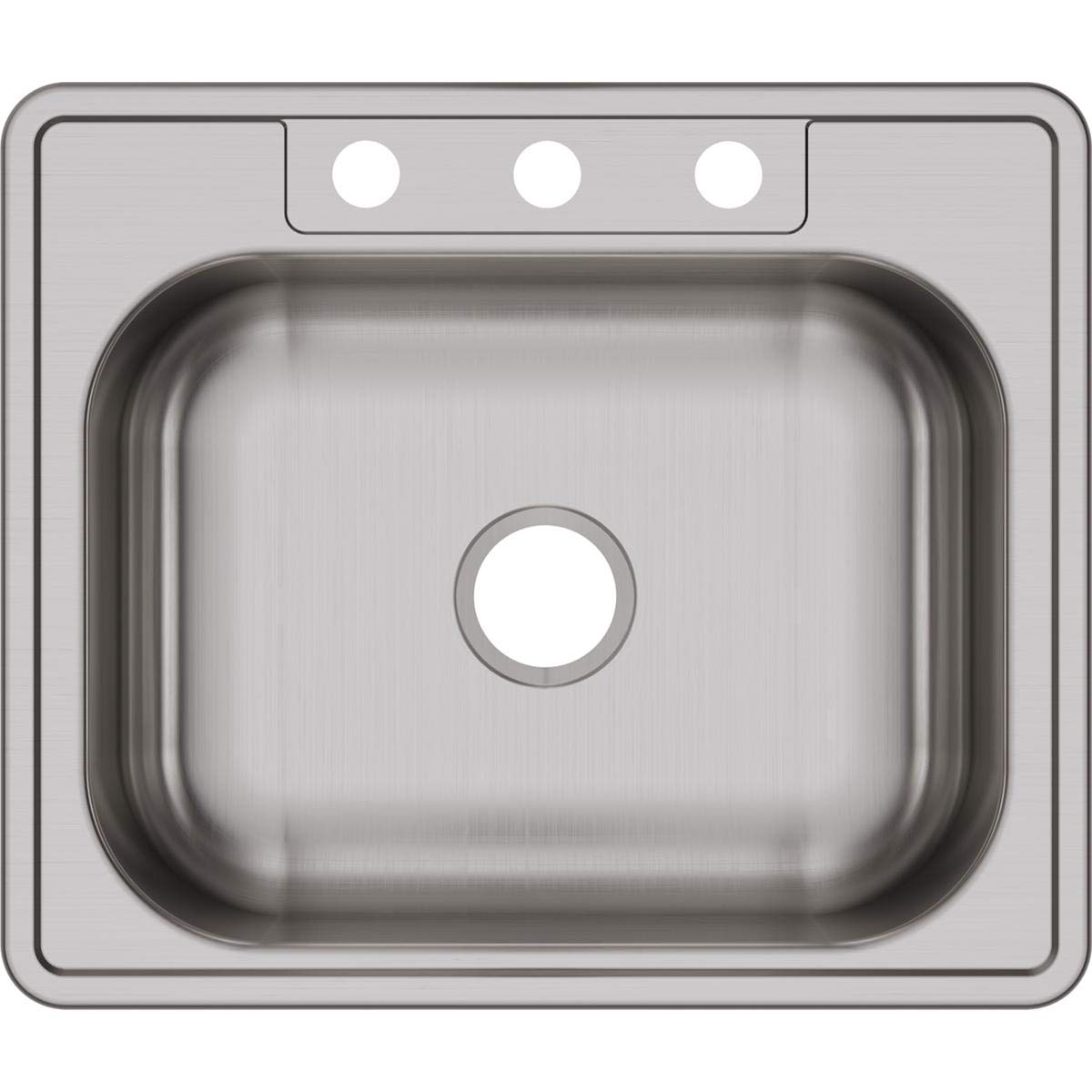Elkay D125213 Dayton Single Bowl Drop-in Stainless Steel Sink 25 x 21