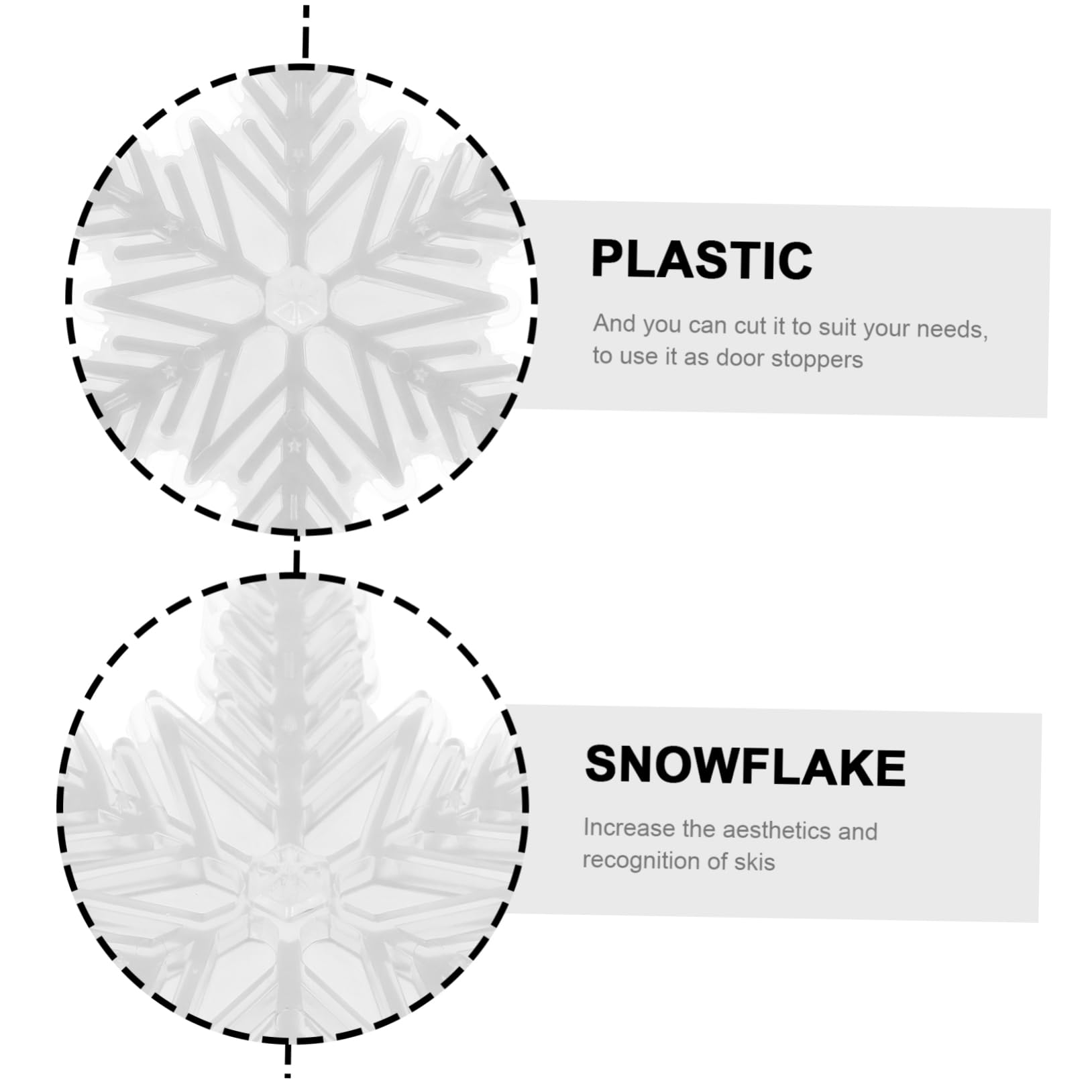 WOONEKY Flocon De Neige Autocollant Sport Decal en Plein Air Accessoire De Patinage Snowboard Decal Ski Decal Patinage Decal Ski Anti-Slip Decal Snowboard Fournir Snowboard Autocollant