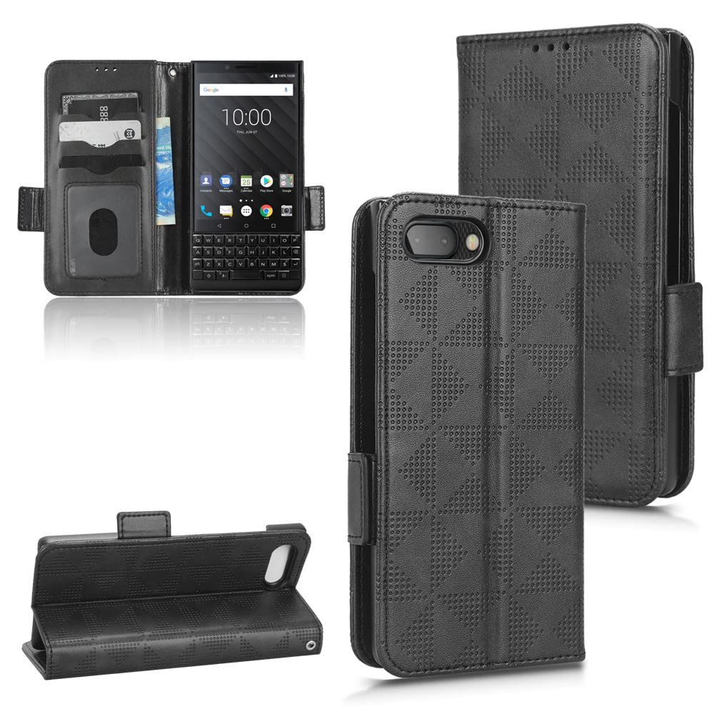 Case for BlackBerry KEY2 BBF100-1 BBF100-2 BBF100-4 BBF100-5 BBF100-6 BBF100-8 BBF100-9 Leather Flip Stand Case Cover,Case for BlackBerry KEY2 Case Cover Black