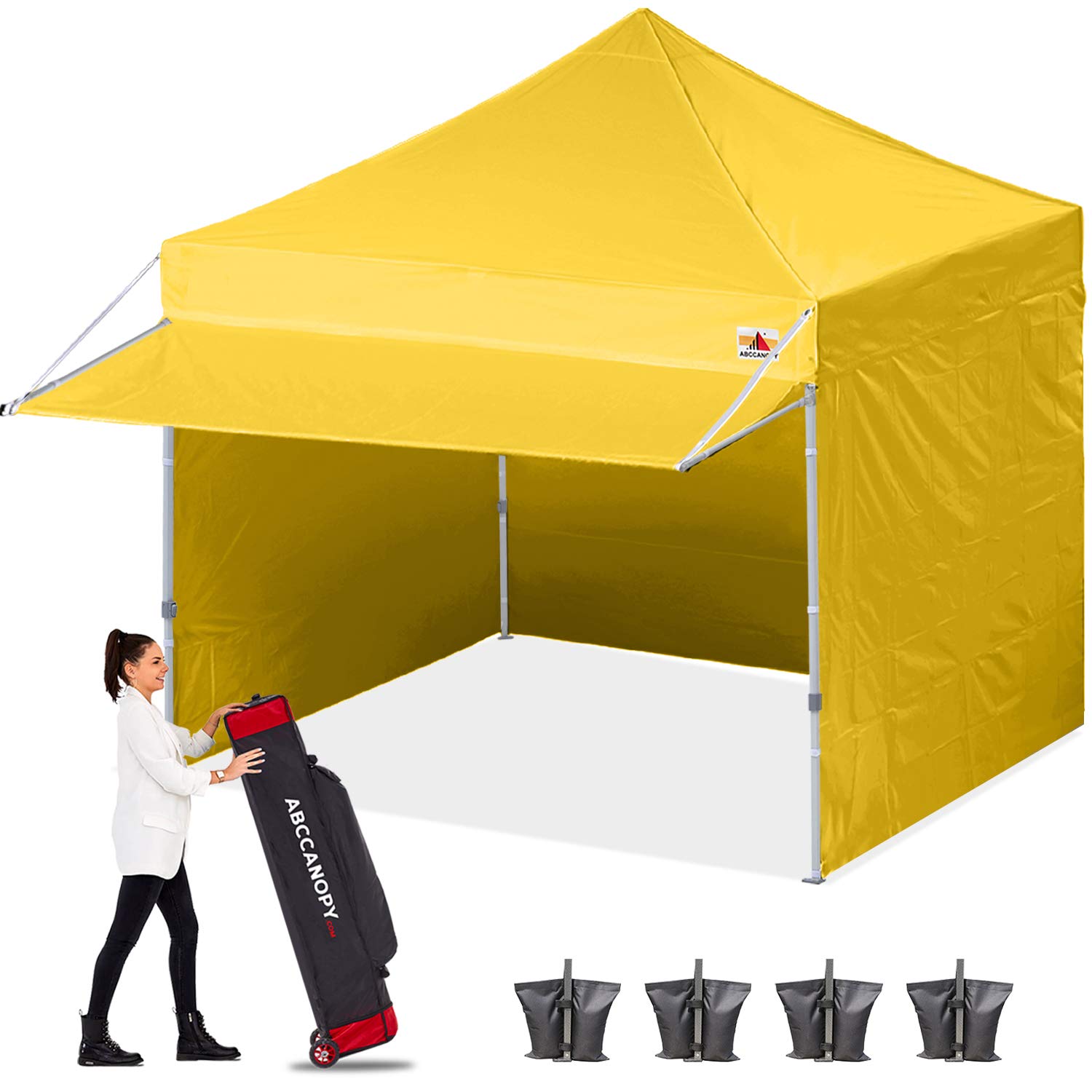 Buy ABCCANOPY Ez Pop up Canopy Tent with Awning and Sidewalls 10x10 ...